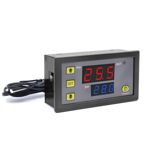 W3230 DC 12V Digitaler Temperaturregler Binghe W3230 LCD Digital temperaturregler DC 12V 20A Temperaturregler Messgerät Temperaturschalter Lüftersteuerung 12v mit NTC 10K-Sensorsonde von Binghe