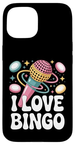 I Love Bingo Fun Mikrofon Design Hülle für iPhone 15 I Love Bingo Fun Mikrofon Design Hülle für iPhone 15 von Bingo Enthusiasts Fun Microphone Lovers