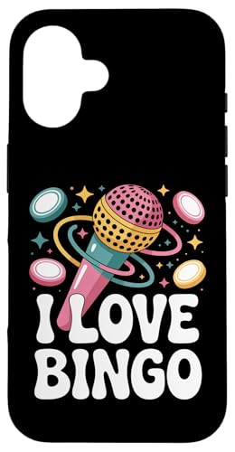 I Love Bingo Fun Mikrofon Design Hülle für iPhone 16 I Love Bingo Fun Mikrofon Design Hülle für iPhone 16 von Bingo Enthusiasts Fun Microphone Lovers