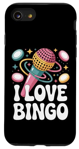 I Love Bingo Fun Mikrofon Design Hülle für iPhone SE (2020) / 7 / 8 von Bingo Enthusiasts Fun Microphone Lovers