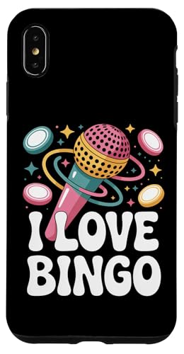 I Love Bingo Fun Mikrofon Design Hülle für iPhone XS Max von Bingo Enthusiasts Fun Microphone Lovers