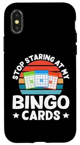 Bingo: Stop Staring At My Bingo Karten Hülle für iPhone X/XS Bingo: Stop Staring At My Bingo Karten Hülle für iPhone X/XS von Bingo Humor Designs For Bingo Game
