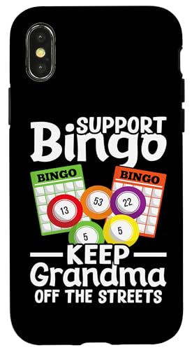 Bingo: Unterstütze Bingo - Halte Oma von der Straße fern Hülle für iPhone X/XS Bingo: Unterstütze Bingo - Halte Oma von der Straße fern Hülle für iPhone X/XS von Bingo Humor Designs For Bingo Game