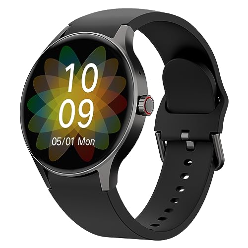 BingoFit Smartwatch Herren mit Telefonfunktion,1,43'' AMOLED Touchscreen Fitnessuhr, Fitness Tracker mit Pulsuhr Schlafüberwachung Blutdruck SpO2, 50+Sportmodi Schrittzähler Uhr für Damen Herren von BingoFit