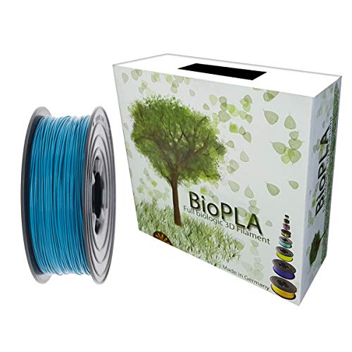 Bio PLA Filament 1,75mm 1kg Spule Full Biologic PLA Filament 1000g für alle 3D Drucker (Türkis) von BioPLA