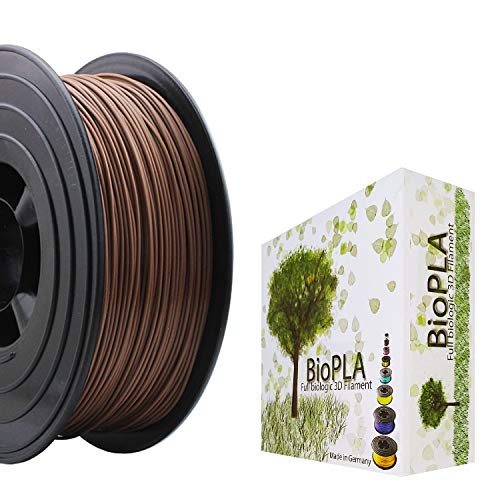 Bio PLA Filament 3D-Drucker PLA 1,75mm 1kg Spule Rolle (Beige Braun / Hell Braun) von BioPLA