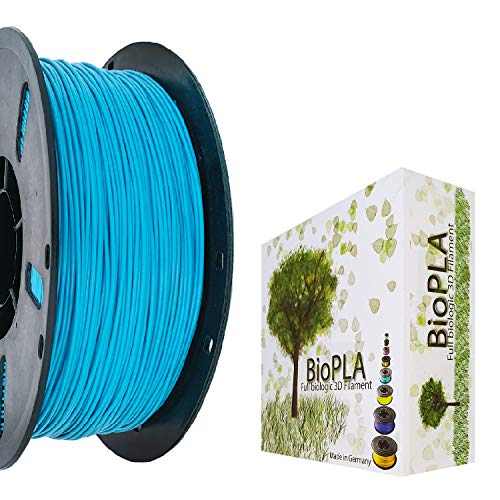 Bio PLA Filament 3D-Drucker PLA 1,75mm 1kg Spule Rolle (Blau Neon) von BioPLA