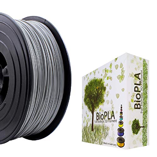 Bio PLA Filament 3D-Drucker PLA 1,75mm 1kg Spule Rolle (Grau) von BioPLA