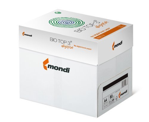 BioTop 3 Extra Kopierpapier 80g TCF von Mondi DIN A4 - 2500 Blatt von Lulizzie