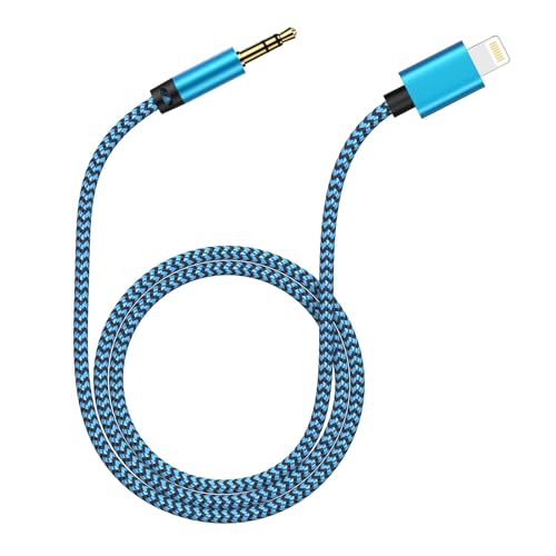Auto Aux Kabel für iPhone im Auto,3,5mm Klinke auf Lightning Kabel für iPhone 14/14 Pro/14 Pro Max/14 Plus/12 Mini/11/XS/XR/X [MFi Zertifiziert] Adapter Aux Kabel für Auto/Kopfhörer/Lautsprecher von Bioonis