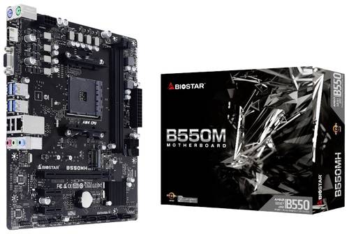 BioStar B550MT Mainboard Sockel (PC) AMD AM4 Formfaktor (Details) Micro-ATX Mainboard-Chipsatz AMD® von Biostar