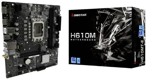BioStar H610MT-E Mainboard Sockel (PC) Intel® 1700 Formfaktor (Details) Micro-ATX Mainboard-Chipsat von Biostar