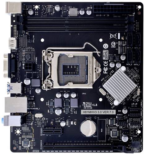 BioStar H81MHV3 3.0 H81 Mainboard Sockel (PC) Intel® 1150 Formfaktor (Details) Micro-ATX Mainboard- von Biostar