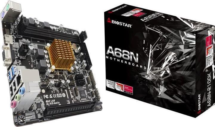 Biostar A68N-2100K - Motherboard - Mini-ITX - AMD E1 6010 - USB 3.2 Gen 1 - Gigabit LAN - Onboard-Grafik - HD Audio (8-Kanal) von Biostar