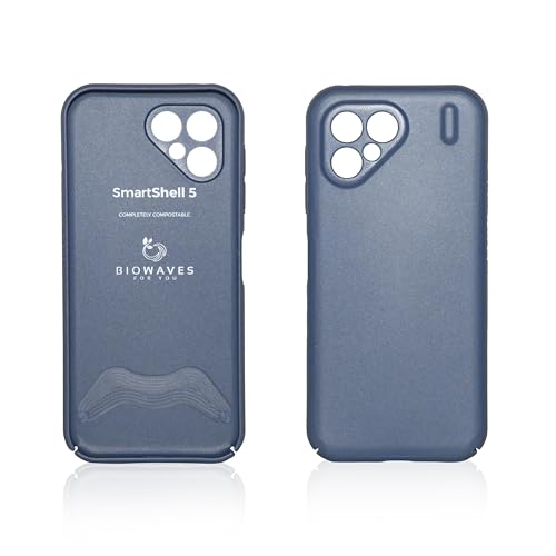 Biowaves SmartShell 5 Hülle Handyhülle Schutzhülle Hardcase Case Cover für Fairphone 5, aus biologisch abbaubaren recycelten & pflanzlichen Materialien, nachhaltig ökologisch umweltfreundlich, blau von Biowaves