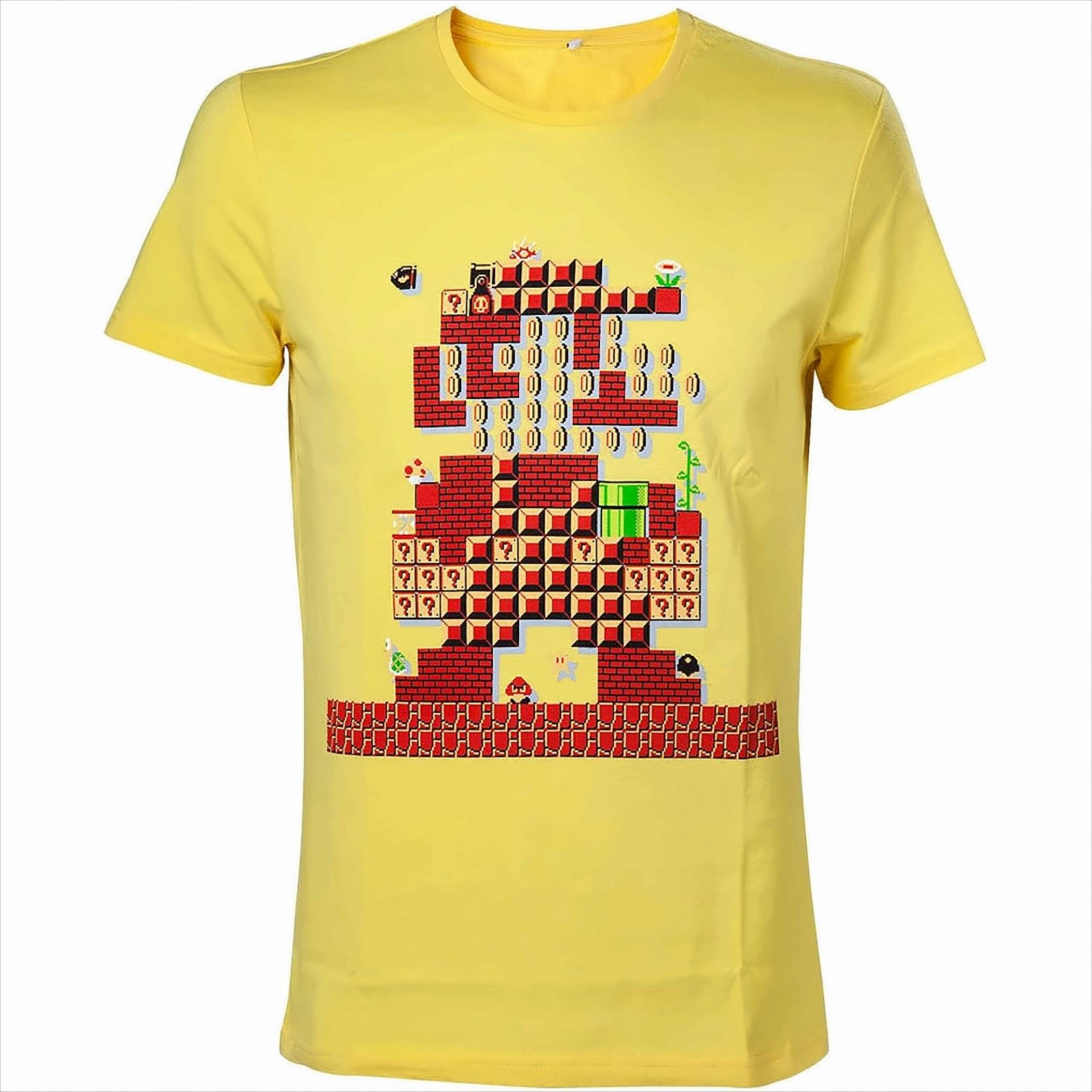 Bioworld Super Mario Herren T-Shirt Mario Maker S Gelb von Bioworld
