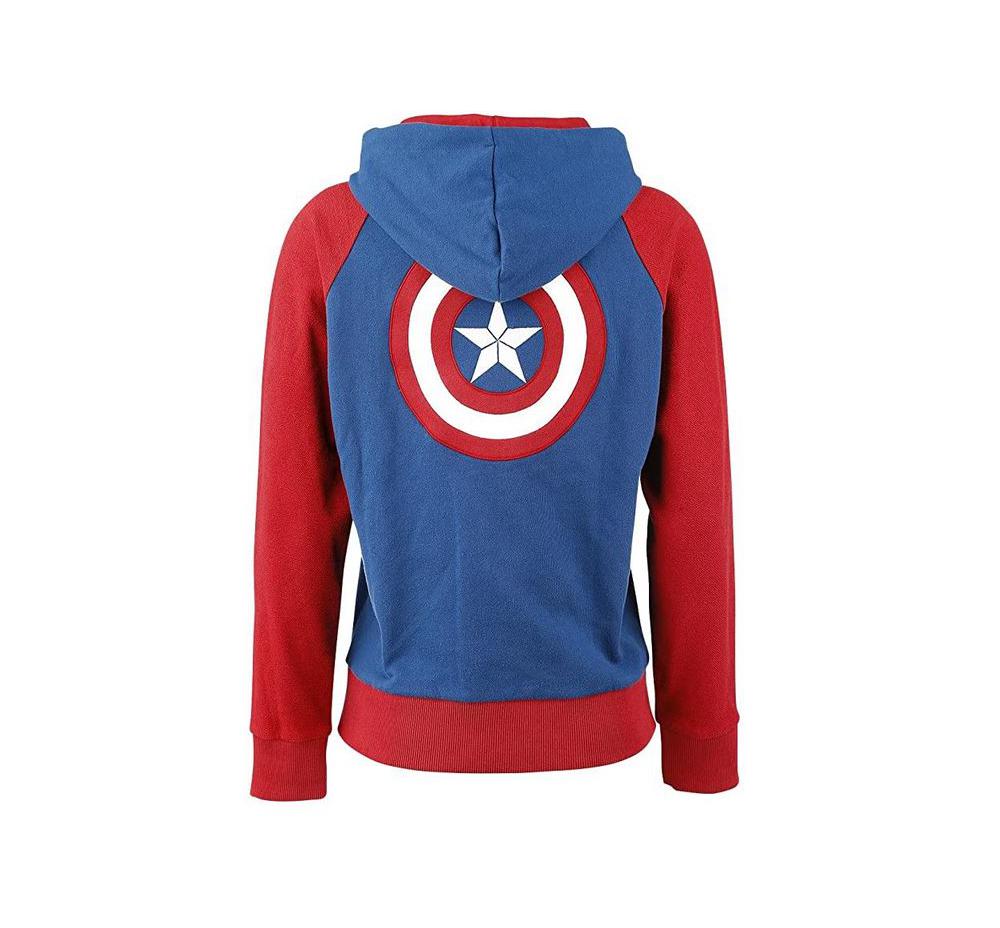 Captain America Damen Hoodie S Blau/ Rot von Bioworld