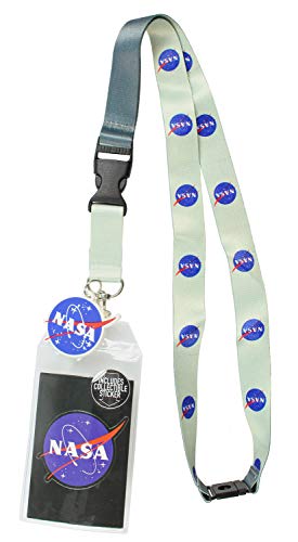 NASA-ID Schlüsselband Badgeholder Classic Logo mit 2" Gummi Charm Anhänger von Bioworld