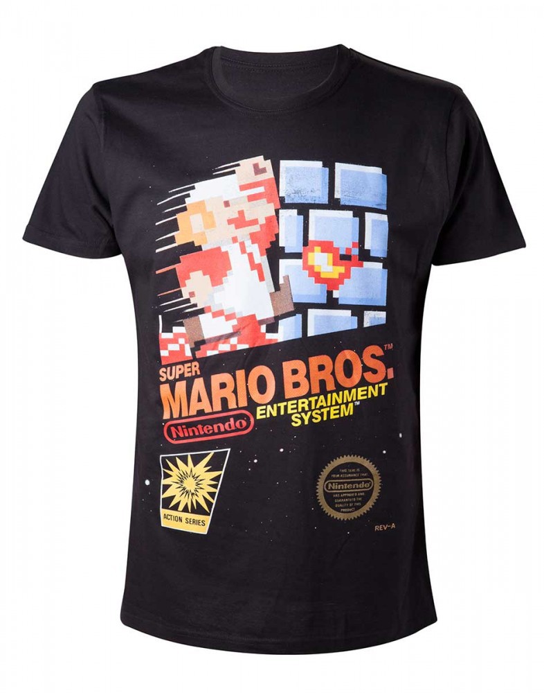 Nintendo T-Shirt -XL- Super Mario Brother, schwarz von Bioworld