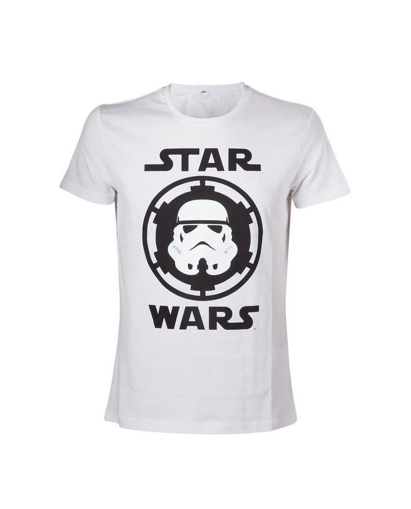 Star Wars Herren Storm Trooper Graphic T-Shirt, weiß, S von Bioworld