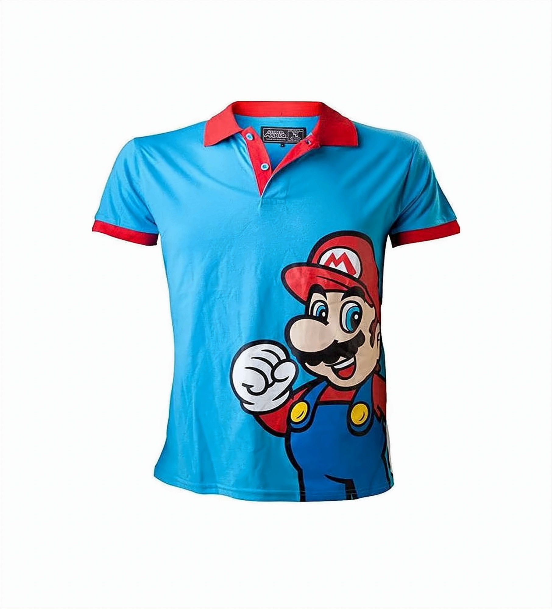 Super Mario Polo-Shirt S Mario S blau/rot von Bioworld