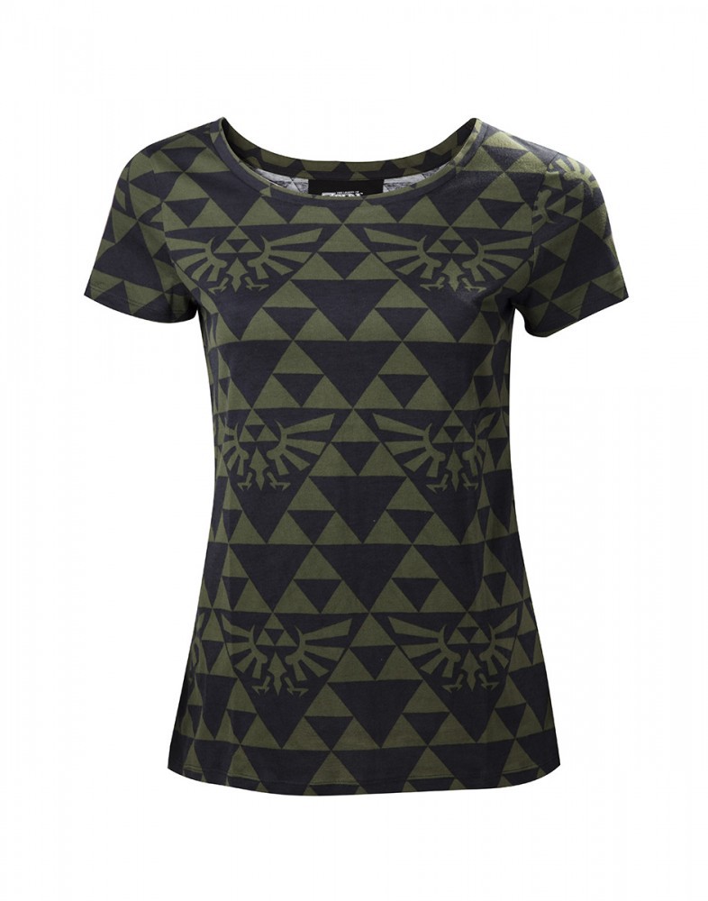 The Legend of Zelda Green Black Hyrule Girl-Shirt schwarz/grün XL von Bioworld