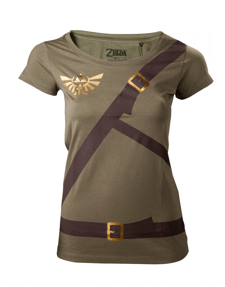 The Legend of Zelda Link Belt Girl-Shirt oliv, XL von Bioworld