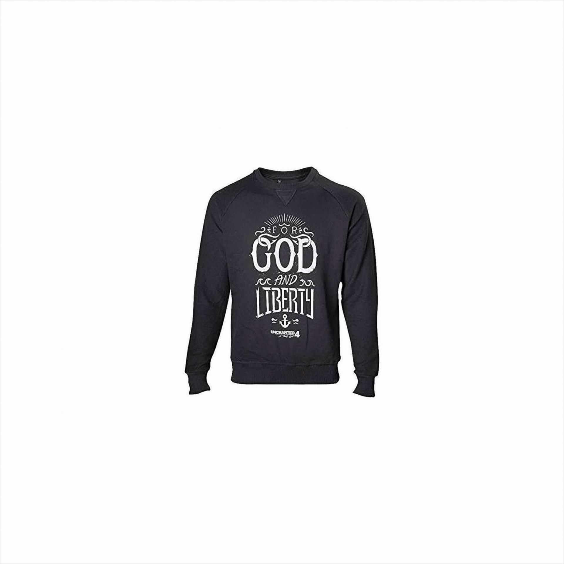 Uncharted 4 Pullover For God and Liberty L schwarz von Bioworld