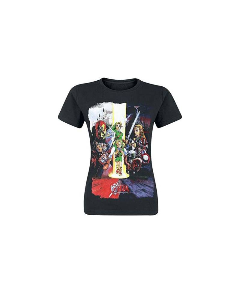 Zelda Damen T-Shirt Ocarina of Time L Schwarz von Bioworld