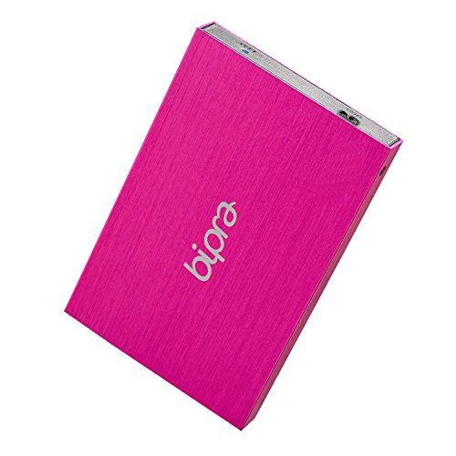 'Bipra USB 3.0, 6,35 cm (2,5 Zoll) Festplatte, B: NTFS, externe Festplatte, tragbar, Rosa, 60 GB von Bipra