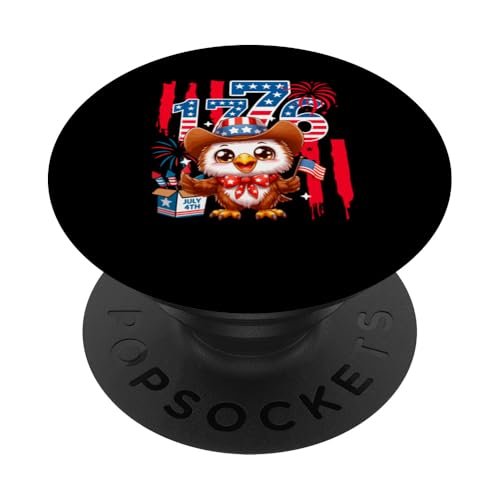 1776 Proud 4th July US Flag Fireworks Eagle Patriotic Team PopSockets Klebender PopGrip 1776 Proud 4th July US Flag Fireworks Eagle Patriotic Team PopSockets Klebender PopGrip von Bird 4th Of July Costume