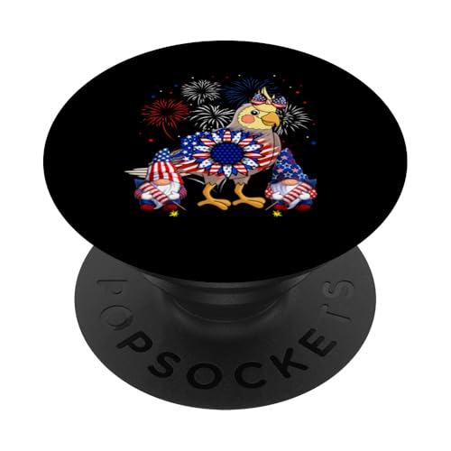 Cockatiel Bow Tie US Flag Gnomes Sunflower 4th Of July Bird PopSockets Klebender PopGrip Cockatiel Bow Tie US Flag Gnomes Sunflower 4th Of July Bird PopSockets Klebender PopGrip von Bird 4th Of July Costume