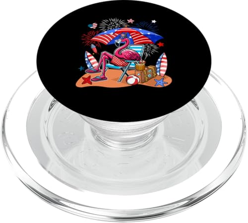 Flamingo Sonnenbrille Relaxing On Beach 4. Juli US-Flagge PopSockets PopGrip für MagSafe Flamingo Sonnenbrille Relaxing On Beach 4. Juli US-Flagge PopSockets PopGrip für MagSafe von Bird 4th Of July Costume