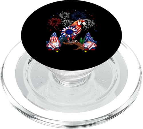 Parrot Bow Tie US Flag Gnomes Sunflower 4th Of July Bird PopSockets PopGrip für MagSafe Parrot Bow Tie US Flag Gnomes Sunflower 4th Of July Bird PopSockets PopGrip für MagSafe von Bird 4th Of July Costume