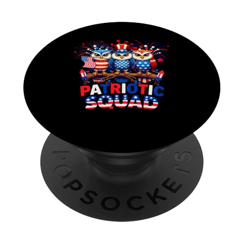 Patriotic Squad 3 niedliche Eulen 4. Juli US-Flagge PopSockets Klebender PopGrip Patriotic Squad 3 niedliche Eulen 4. Juli US-Flagge PopSockets Klebender PopGrip von Bird 4th Of July Costume