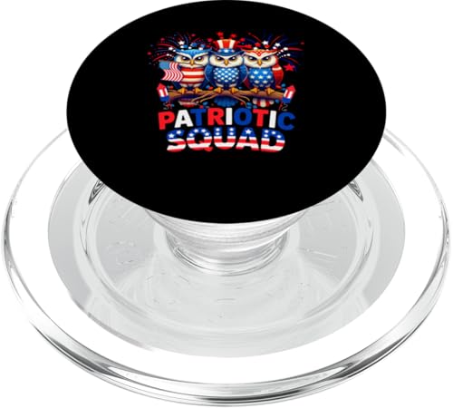 Patriotic Squad 3 niedliche Eulen 4. Juli US-Flagge PopSockets PopGrip für MagSafe Patriotic Squad 3 niedliche Eulen 4. Juli US-Flagge PopSockets PopGrip für MagSafe von Bird 4th Of July Costume