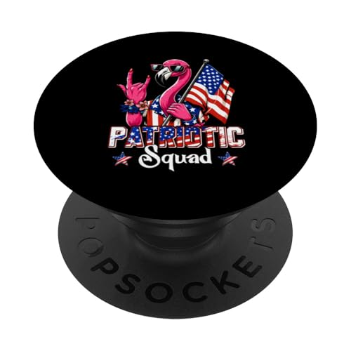 Patriotic Squad Flamingo Sunglasses Rock 4th Of July US Flag PopSockets Klebender PopGrip Patriotic Squad Flamingo Sunglasses Rock 4th Of July US Flag PopSockets Klebender PopGrip von Bird 4th Of July Costume