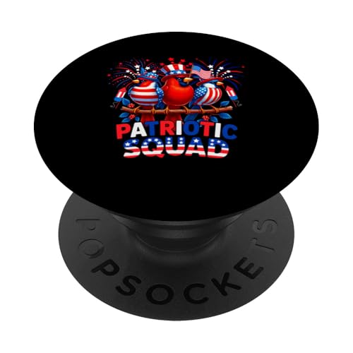 Patriotic Squad Three Cute Cardinal Birds 4th Juli US Flag PopSockets Klebender PopGrip Patriotic Squad Three Cute Cardinal Birds 4th Juli US Flag PopSockets Klebender PopGrip von Bird 4th Of July Costume