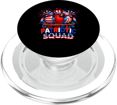 Patriotic Squad Three Cute Cardinal Birds 4th Juli US Flag PopSockets PopGrip für MagSafe von Bird 4th Of July Costume