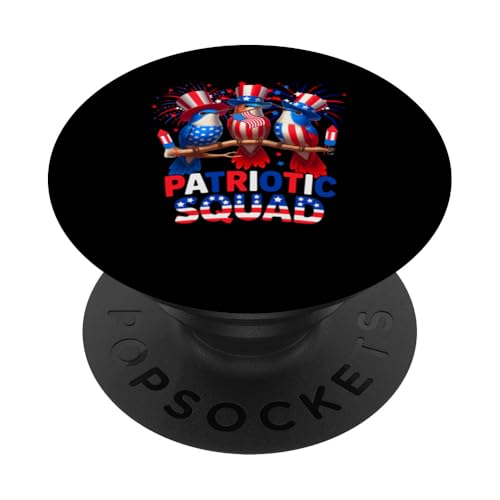 Patriotic Squad Three Cute Kolibri 4. Juli US-Flagge PopSockets Klebender PopGrip Patriotic Squad Three Cute Kolibri 4. Juli US-Flagge PopSockets Klebender PopGrip von Bird 4th Of July Costume