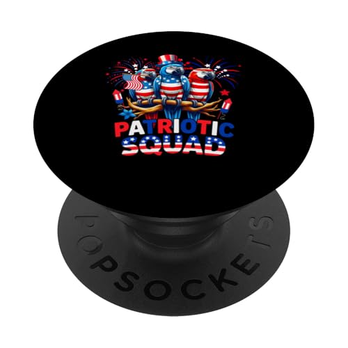 Patriotic Squad Three Cute Papageien 4. Juli US-Flagge PopSockets Klebender PopGrip Patriotic Squad Three Cute Papageien 4. Juli US-Flagge PopSockets Klebender PopGrip von Bird 4th Of July Costume