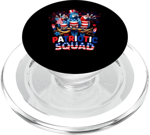 Patriotic Squad Three Cute Papageien 4. Juli US-Flagge PopSockets PopGrip für MagSafe von Bird 4th Of July Costume
