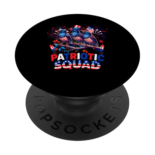 Patriotic Squad Three Cute Starlings 4. Juli US-Flagge PopSockets Klebender PopGrip Patriotic Squad Three Cute Starlings 4. Juli US-Flagge PopSockets Klebender PopGrip von Bird 4th Of July Costume