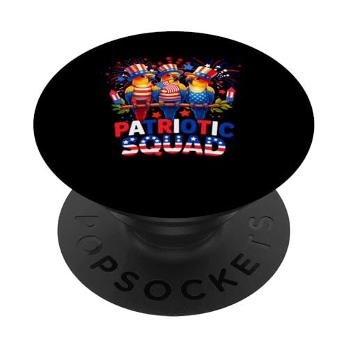 Patriotic Squad Three Cute Sun Conures 4. Juli US-Flagge PopSockets Klebender PopGrip Patriotic Squad Three Cute Sun Conures 4. Juli US-Flagge PopSockets Klebender PopGrip von Bird 4th Of July Costume