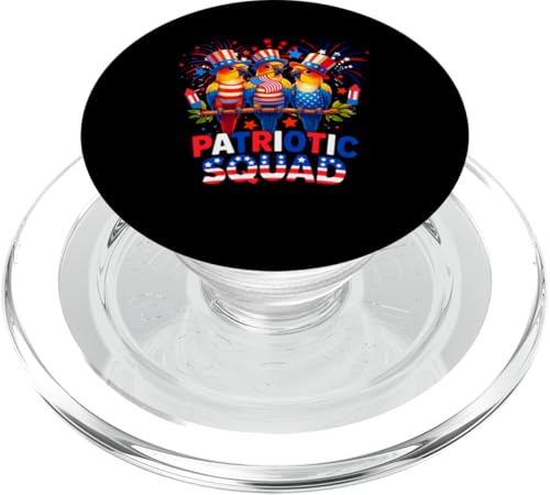 Patriotic Squad Three Cute Sun Conures 4. Juli US-Flagge PopSockets PopGrip für MagSafe Patriotic Squad Three Cute Sun Conures 4. Juli US-Flagge PopSockets PopGrip für MagSafe von Bird 4th Of July Costume