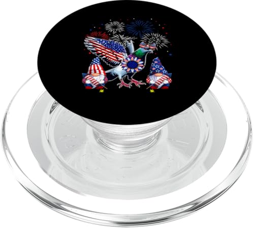 Pigeon Bow Tie US Flag Gnomes Sunflower 4th Of July Bird PopSockets PopGrip für MagSafe von Bird 4th Of July Costume