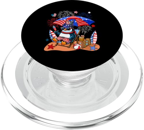 Pinguin-Sonnenbrille, entspannend am Strand, 4. Juli, US-Flagge PopSockets PopGrip für MagSafe Pinguin-Sonnenbrille, entspannend am Strand, 4. Juli, US-Flagge PopSockets PopGrip für MagSafe von Bird 4th Of July Costume