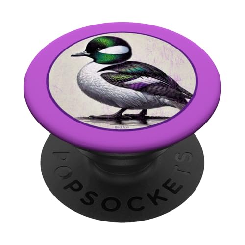 Buntes Retro-Bufflehead-Vogel-Design PopSockets Klebender PopGrip Buntes Retro-Bufflehead-Vogel-Design PopSockets Klebender PopGrip von Bird Fan