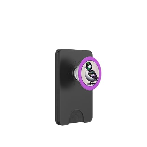 Buntes Retro-Bufflehead-Vogel-Design PopSockets PopWallet für MagSafe Buntes Retro-Bufflehead-Vogel-Design PopSockets PopWallet für MagSafe von Bird Fan