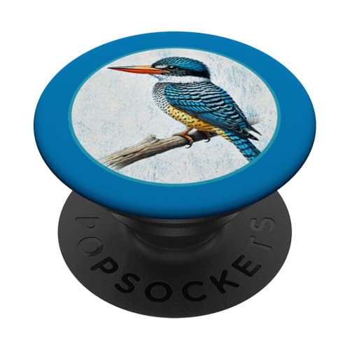 Buntes Retro-Eisvogel-Design PopSockets Klebender PopGrip Buntes Retro-Eisvogel-Design PopSockets Klebender PopGrip von Bird Fan